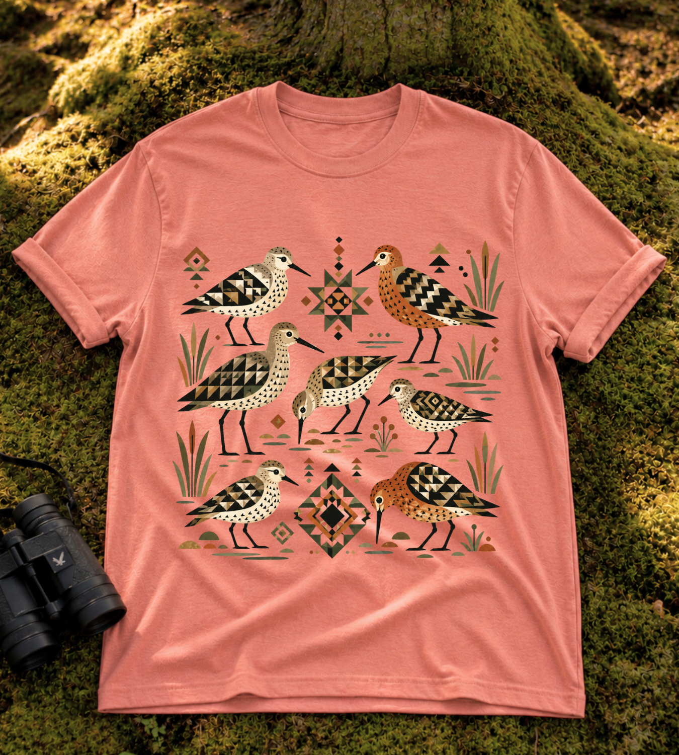 Folk Art Shorebirds T Shirt