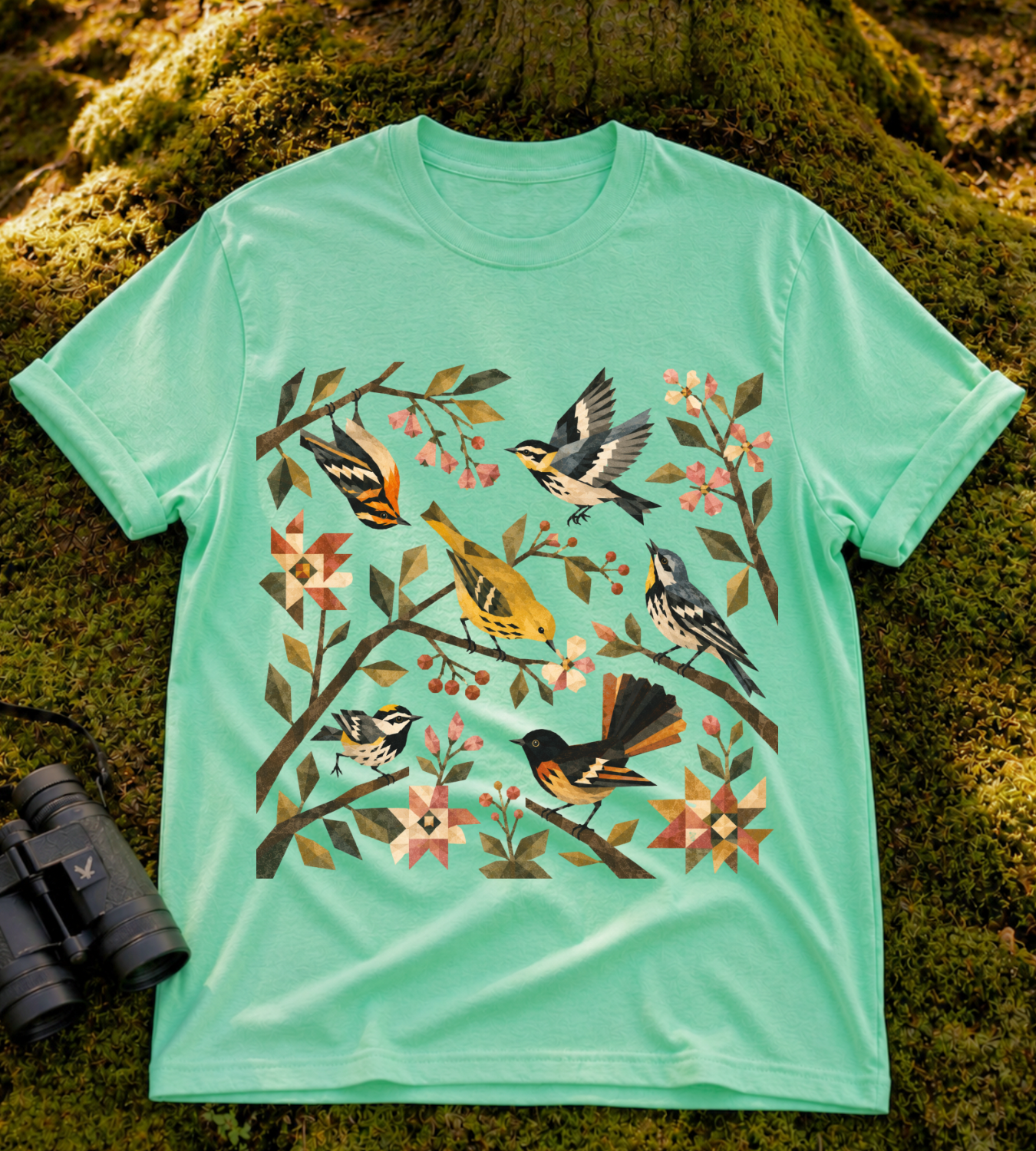 Folk Art Warblers T Shirt