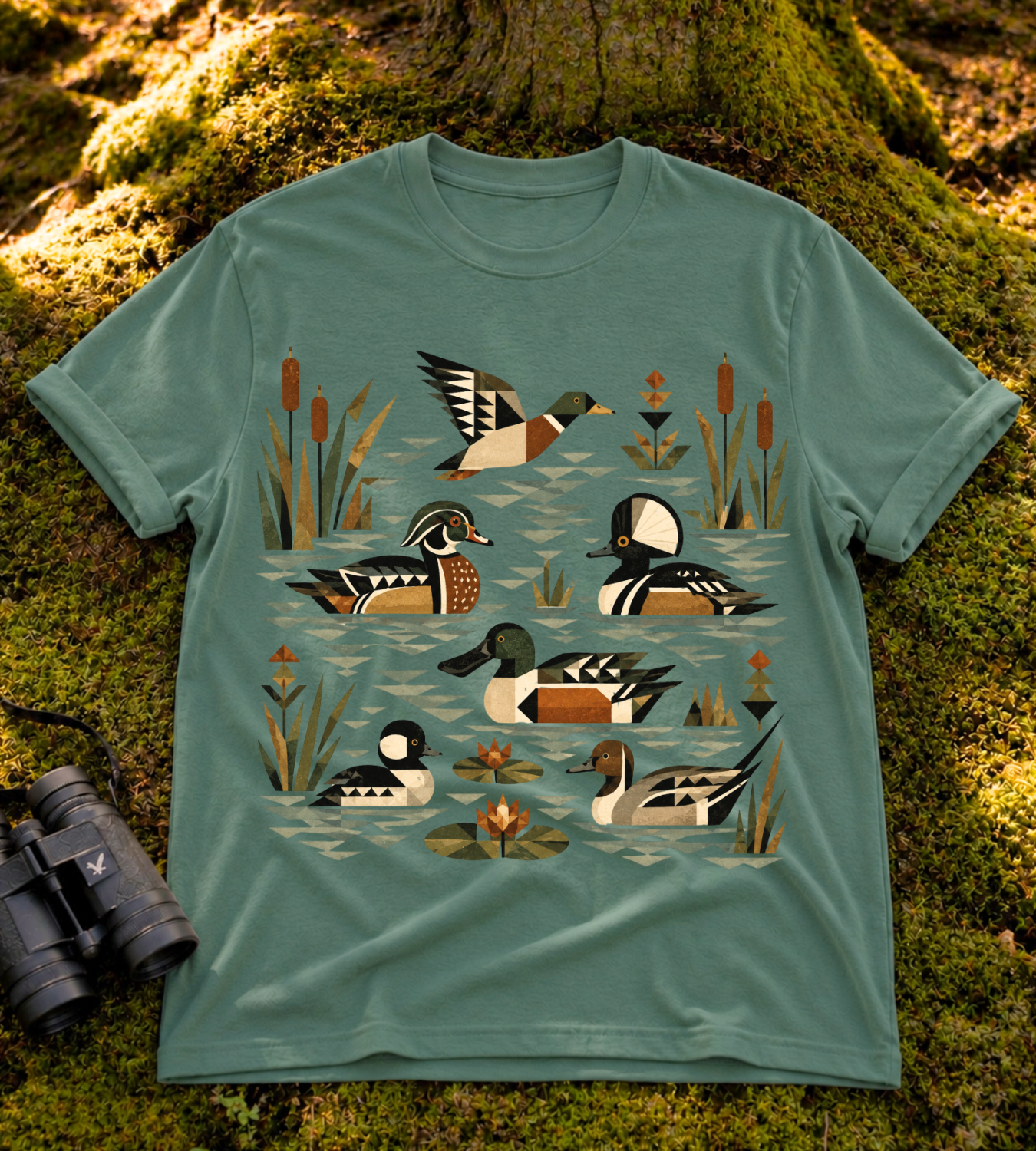 Folk Art Waterfowl T Shirt