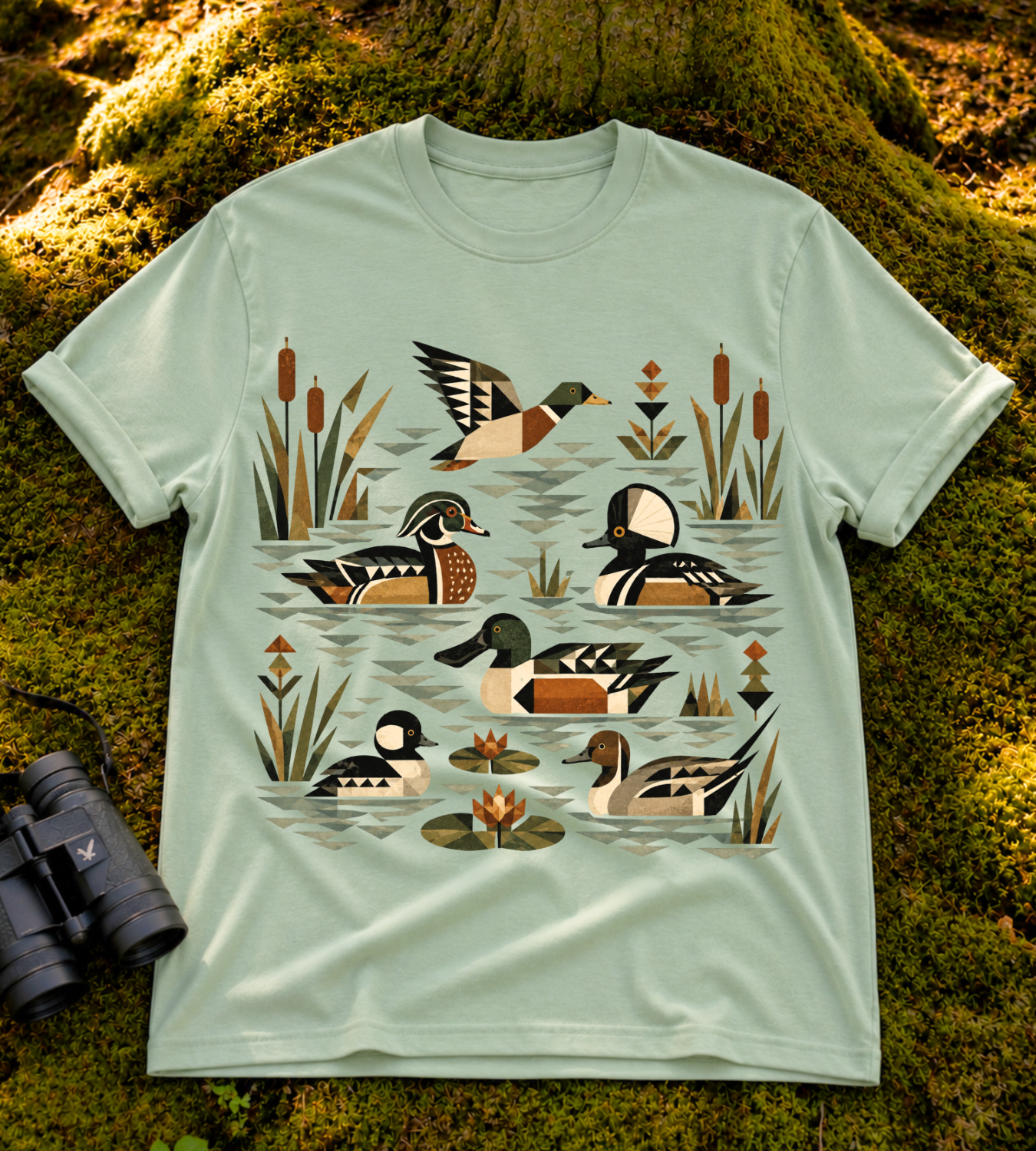 Folk Art Waterfowl T Shirt