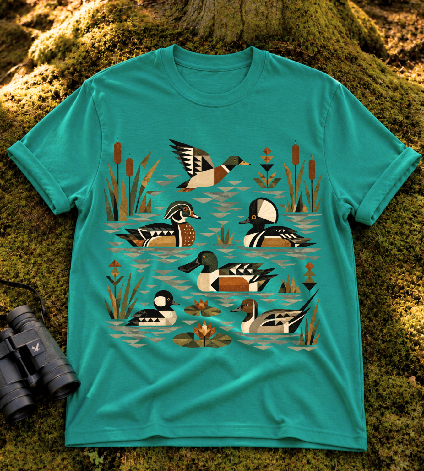 Folk Art Waterfowl T Shirt