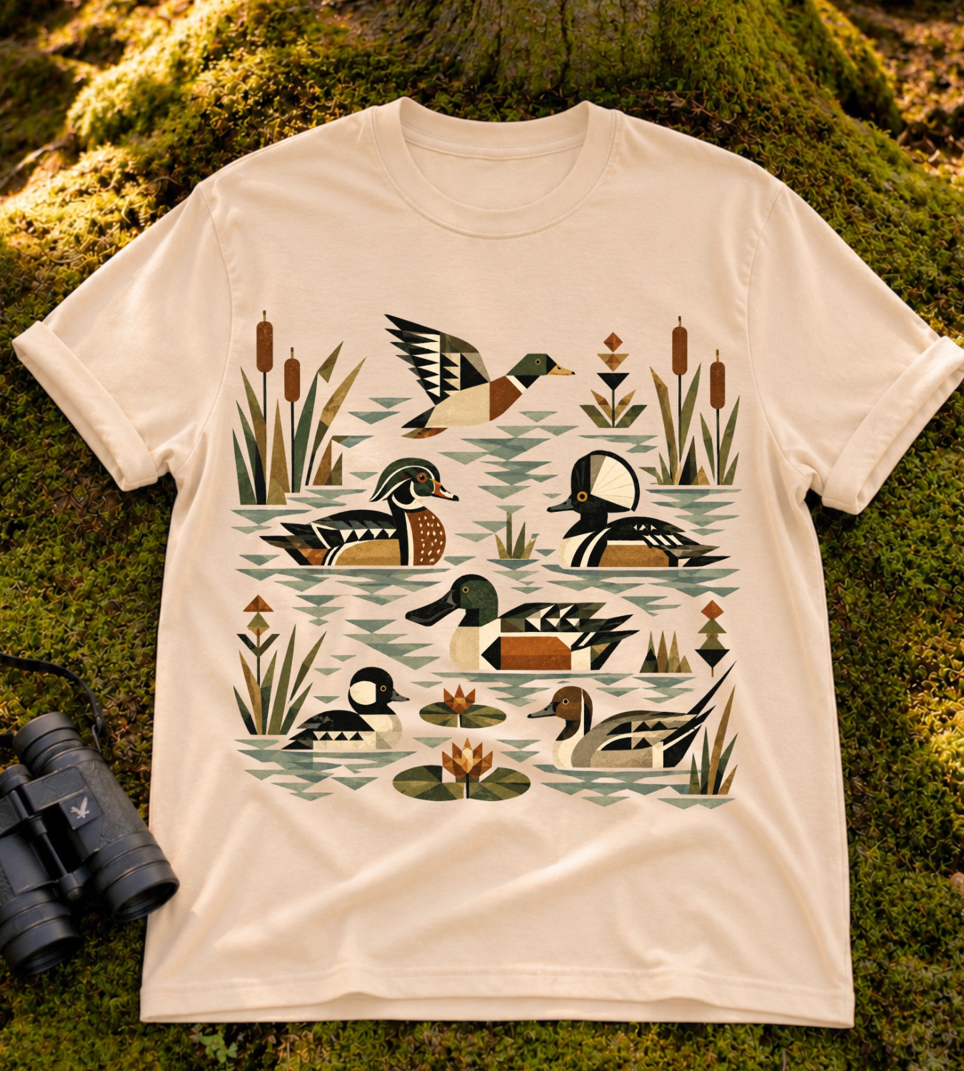 Folk Art Waterfowl T Shirt