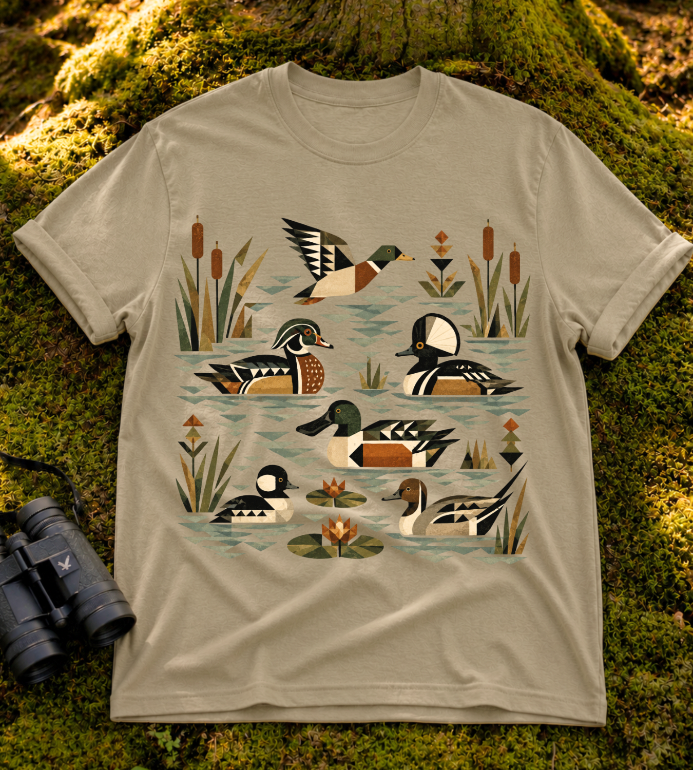 Folk Art Waterfowl T Shirt