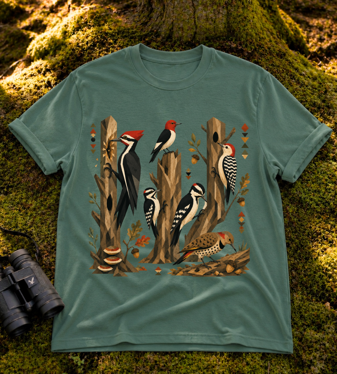 Folk Art Woodpecker T Shirt