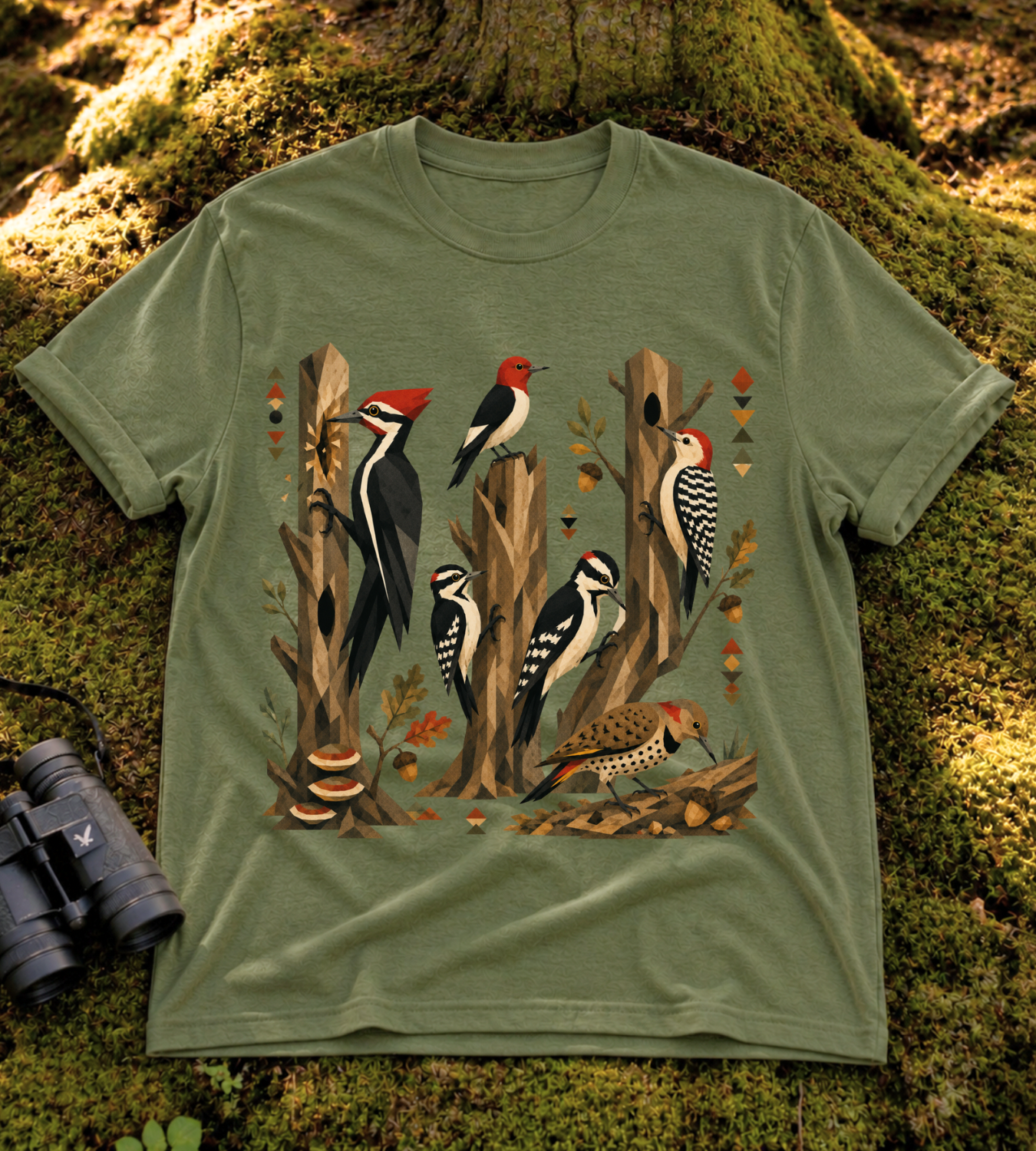 Folk Art Woodpecker T Shirt