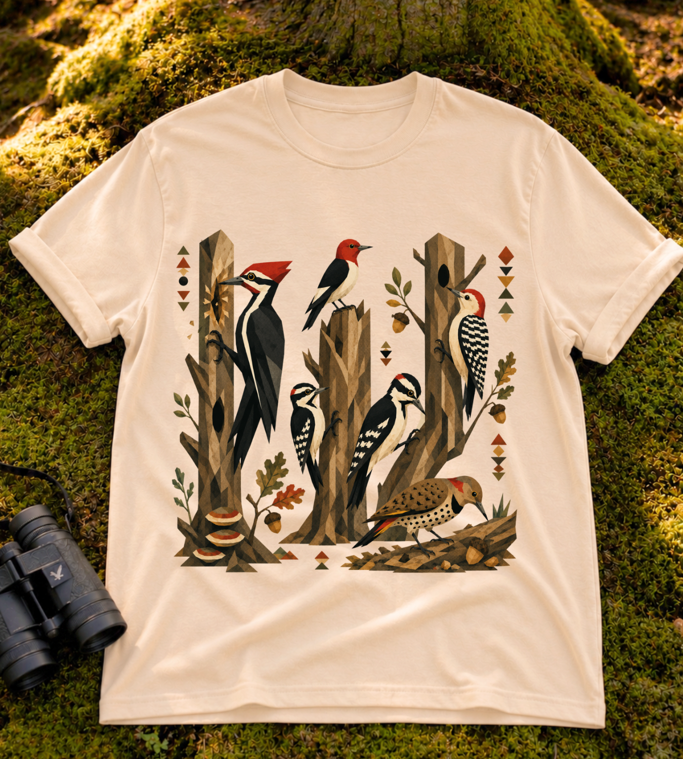 Folk Art Woodpecker T Shirt