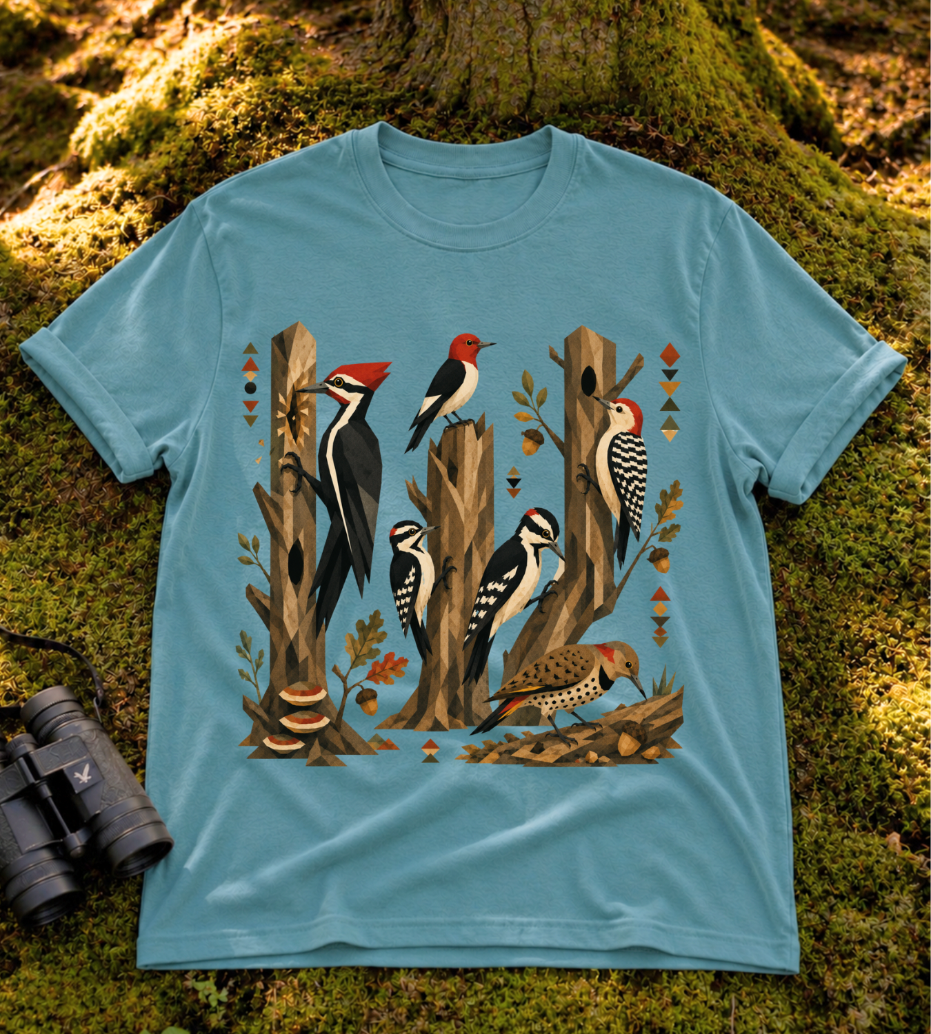 Folk Art Woodpecker T Shirt