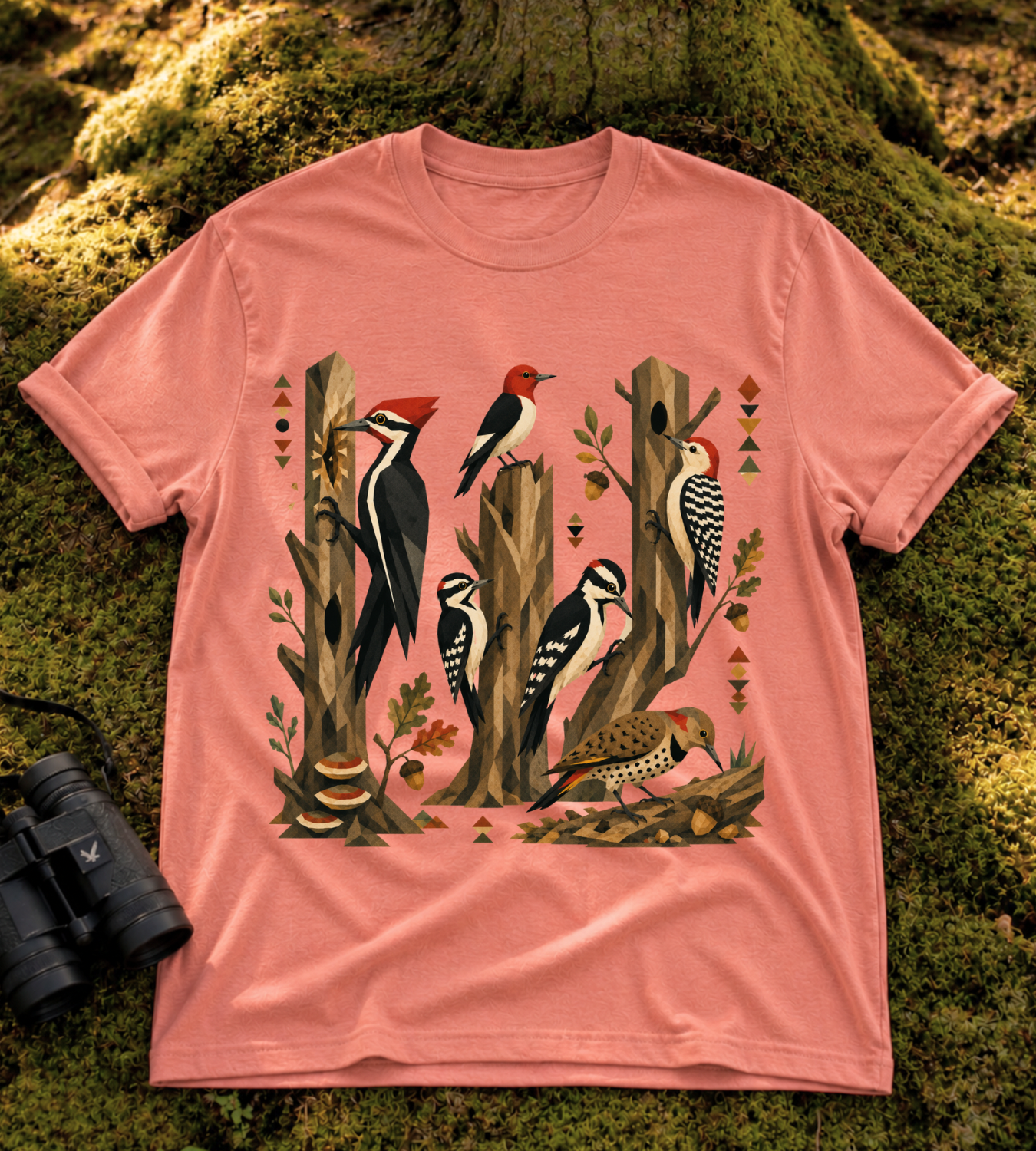 Folk Art Woodpecker T Shirt
