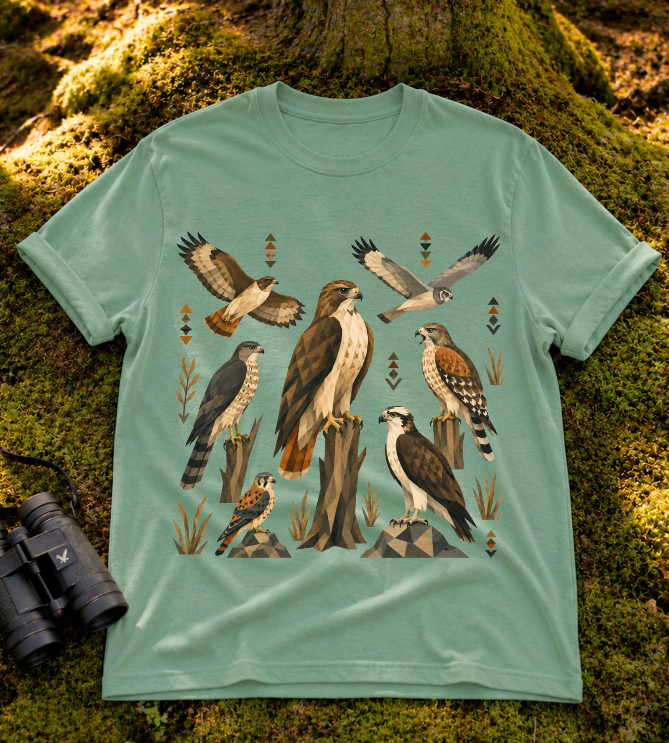 Folk Art Raptor T Shirt