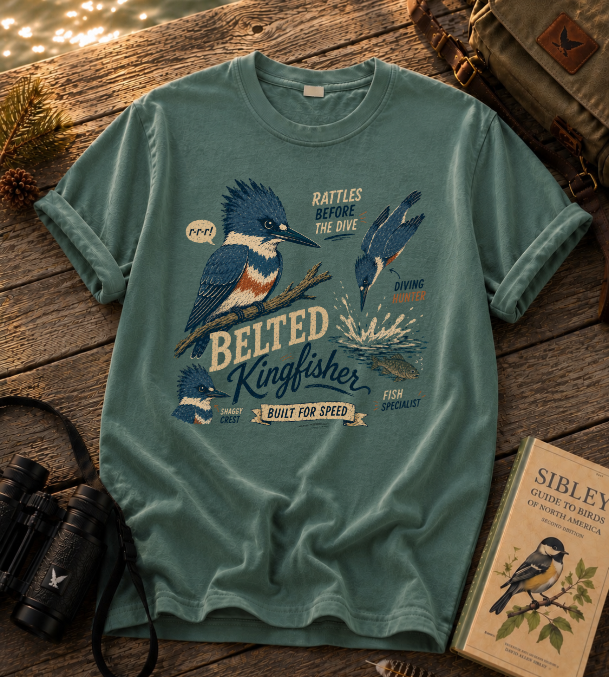 Belted Kingfisher T Shirt