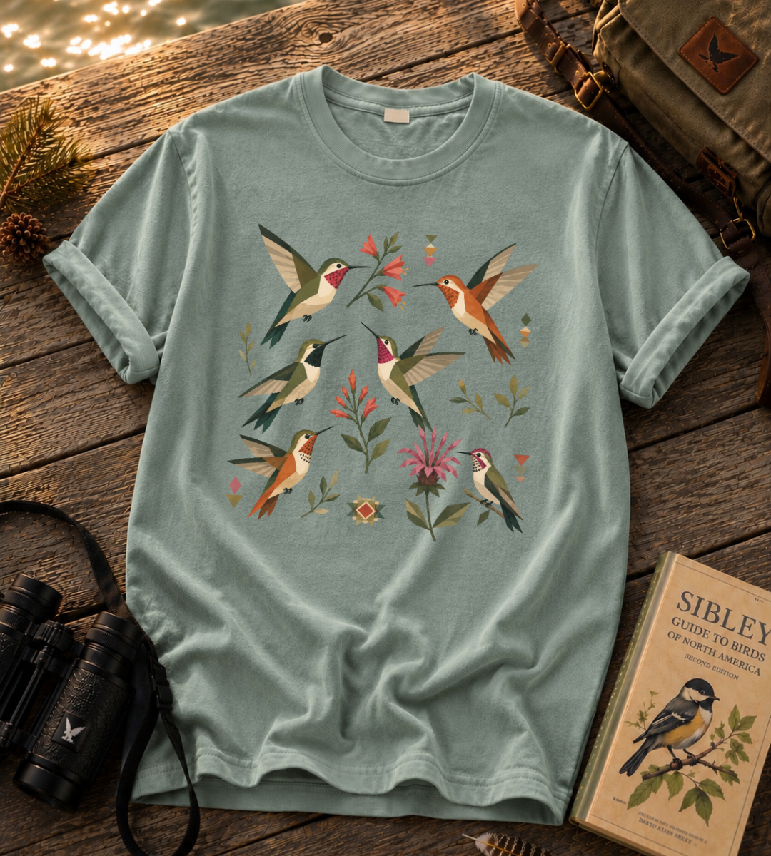 Folk Art Hummingbird T Shirt