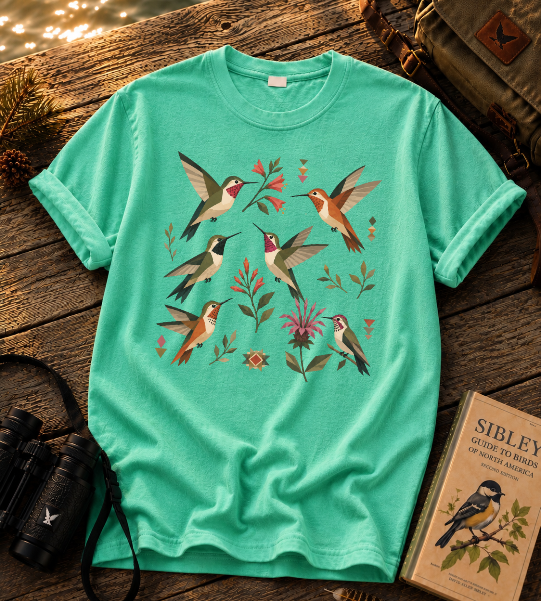 Folk Art Hummingbird T Shirt