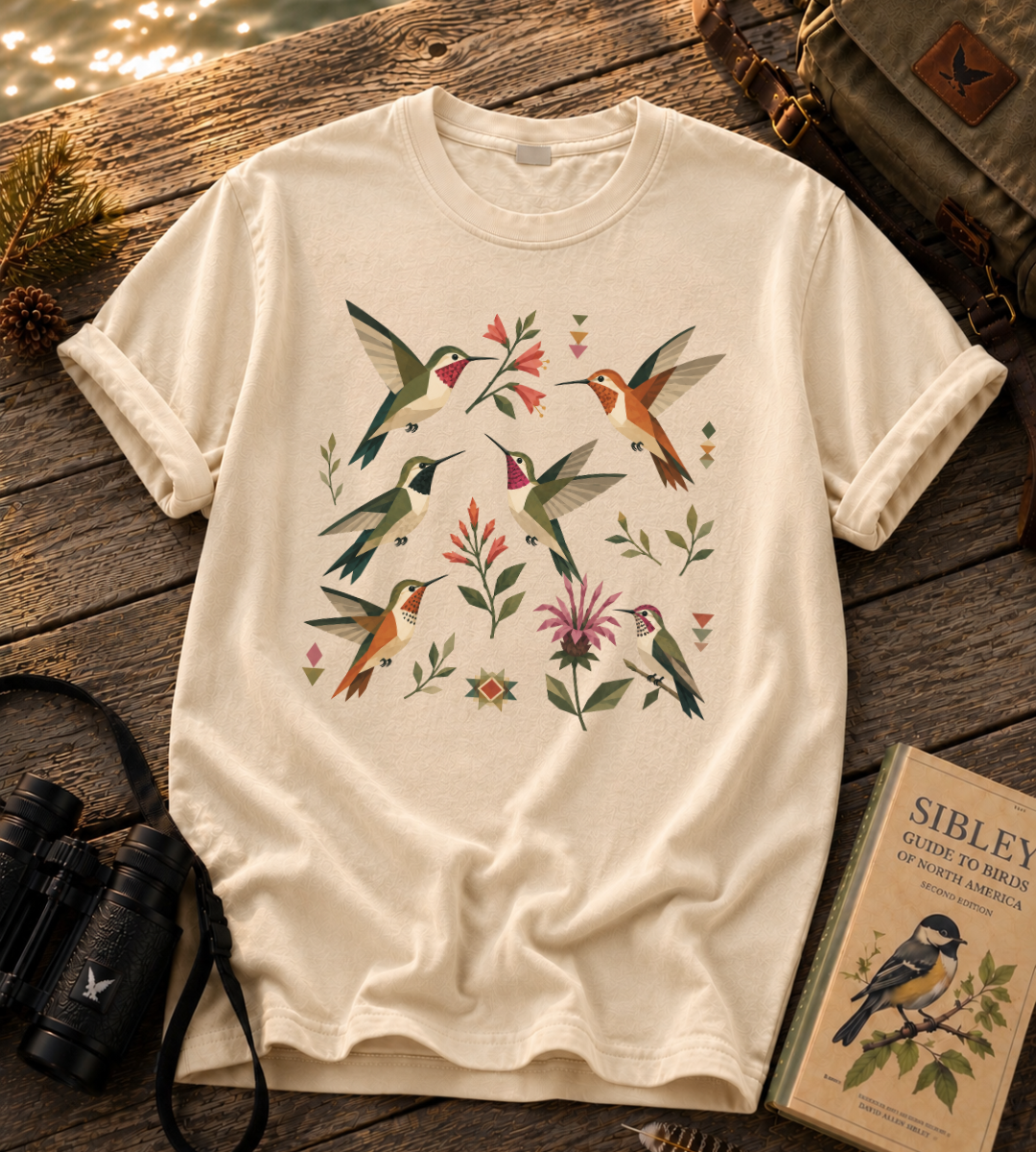 Folk Art Hummingbird T Shirt
