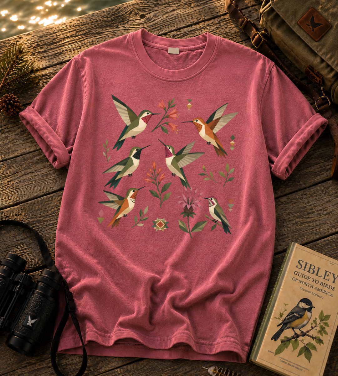 Folk Art Hummingbird T Shirt