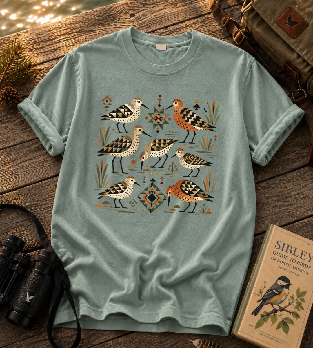 Folk Art Shorebirds T Shirt
