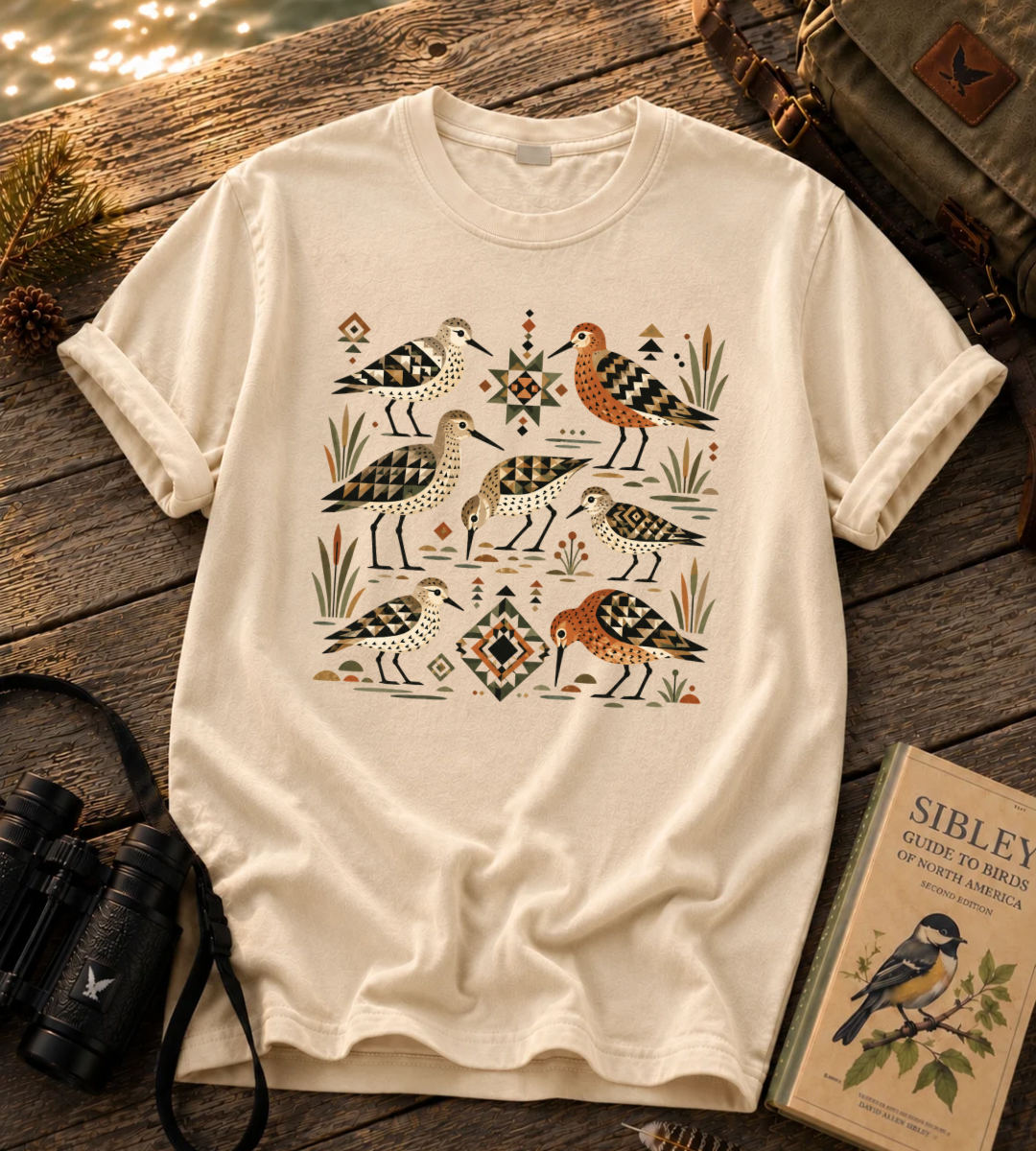 Folk Art Shorebirds T Shirt