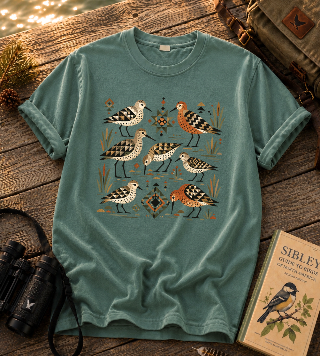 Folk Art Shorebirds T Shirt