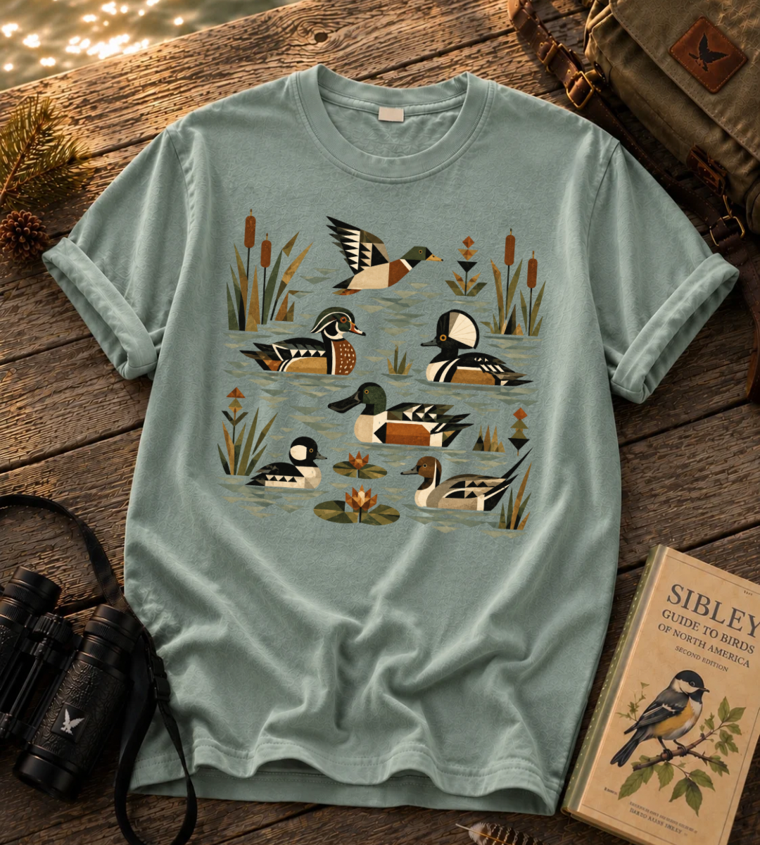 Folk Art Waterfowl T Shirt