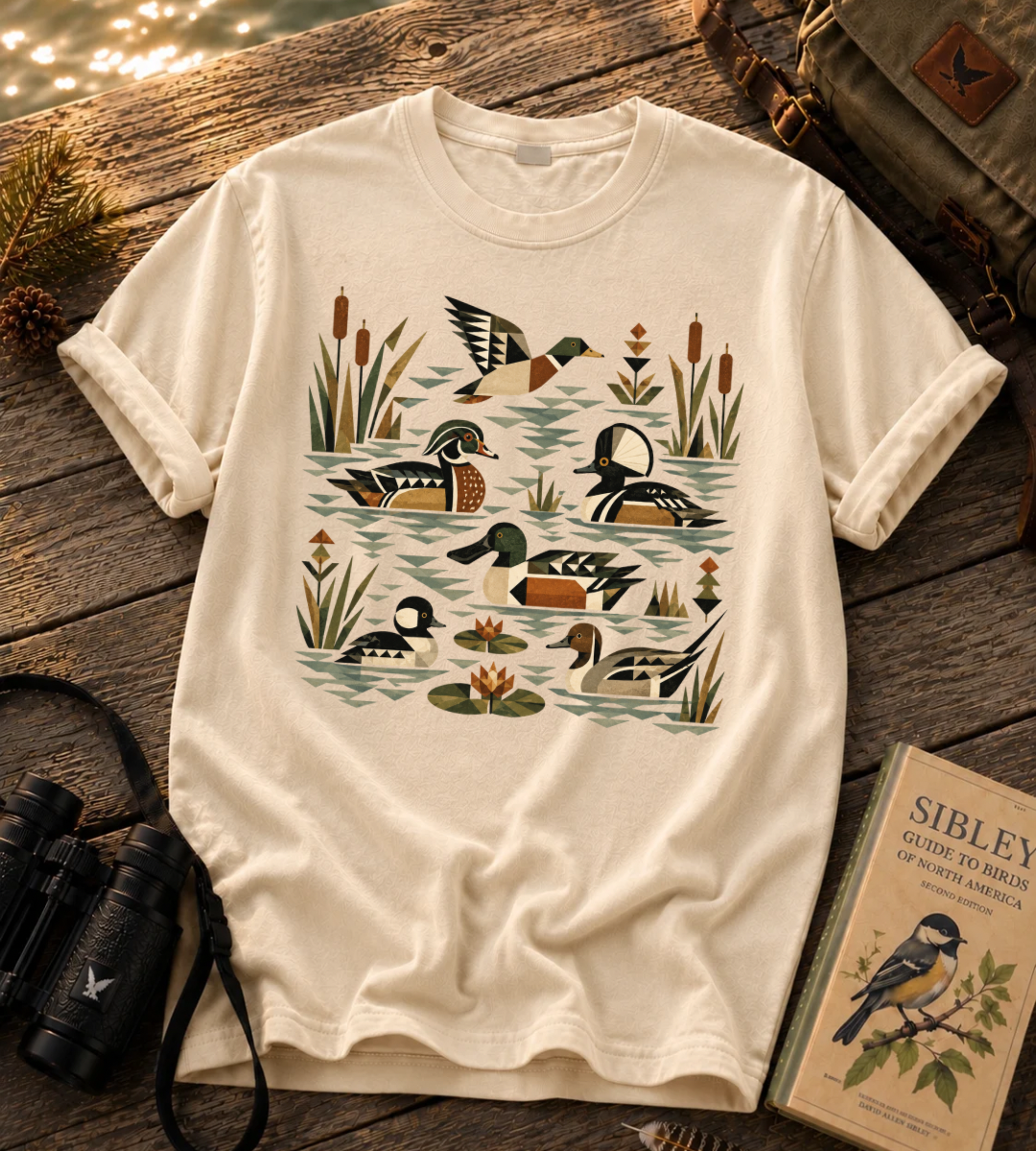 Folk Art Waterfowl T Shirt