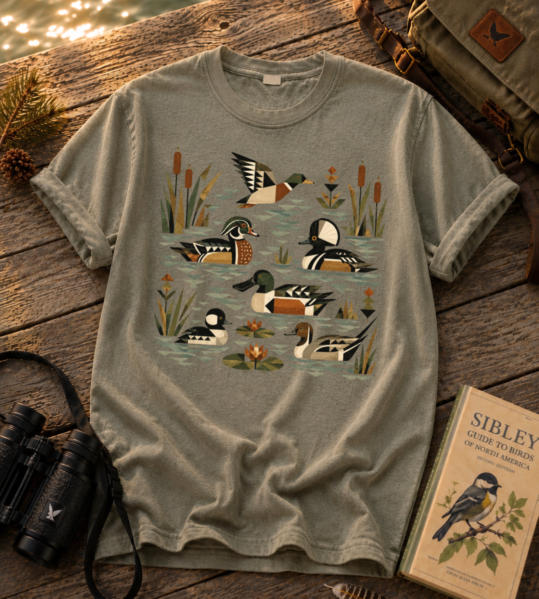 Folk Art Waterfowl T Shirt