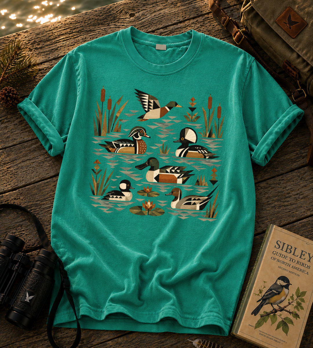 Folk Art Waterfowl T Shirt