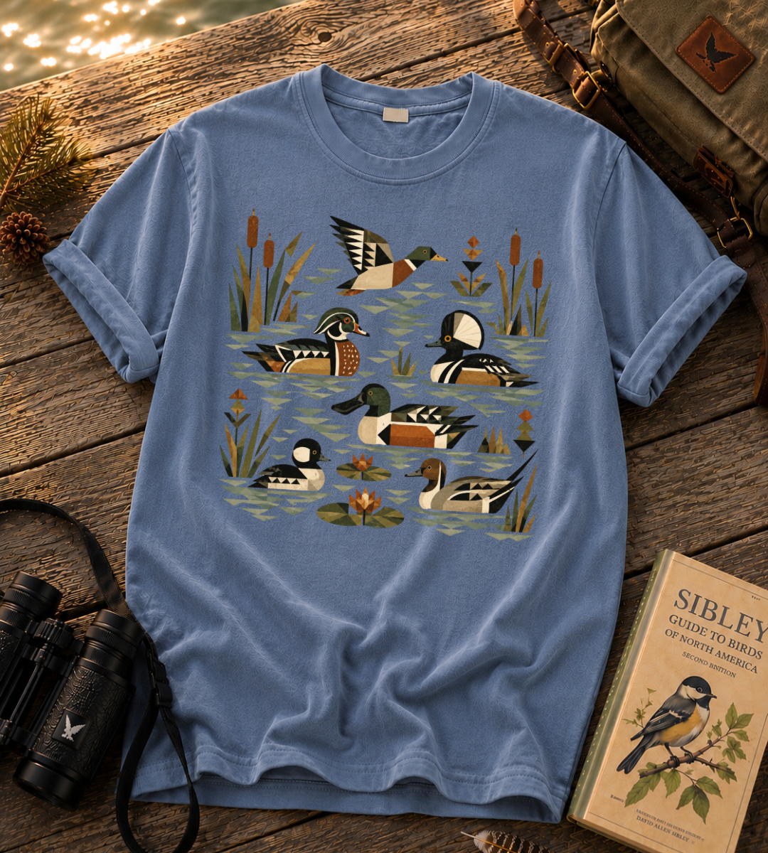 Folk Art Waterfowl T Shirt