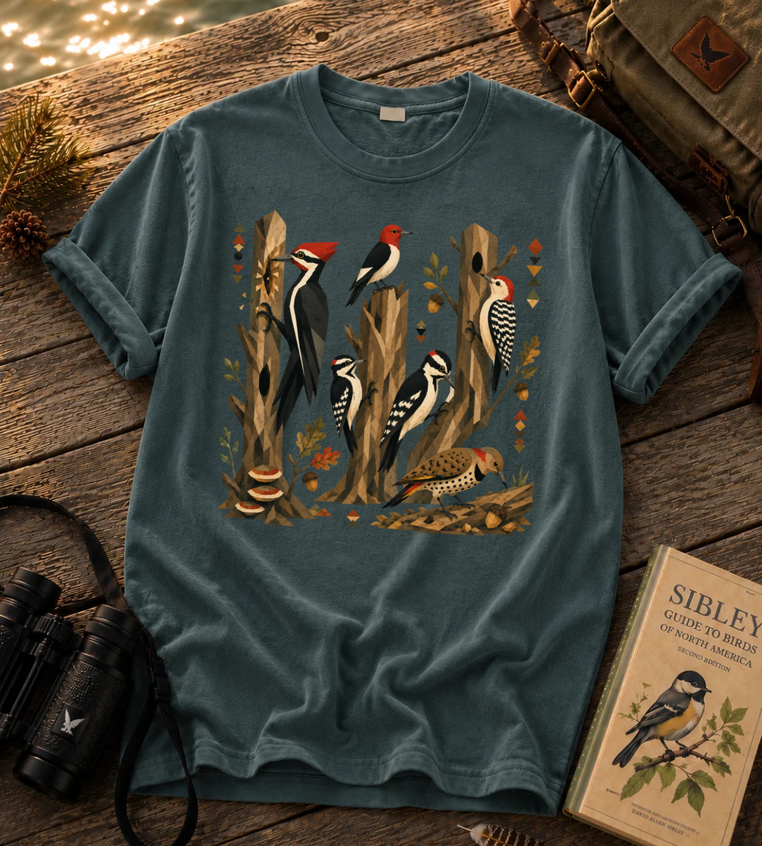 Folk Art Woodpecker T Shirt