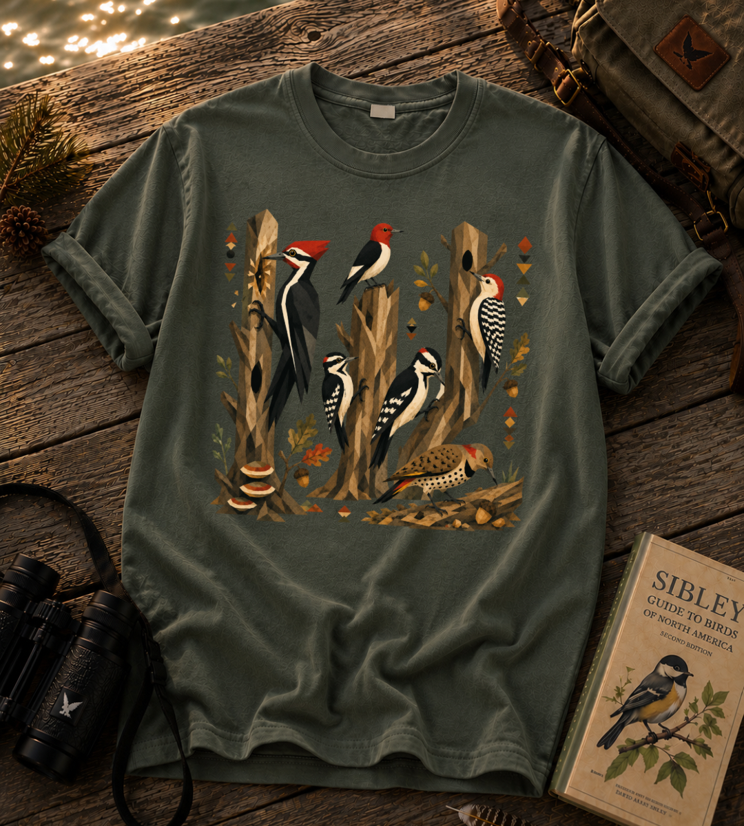Folk Art Woodpecker T Shirt