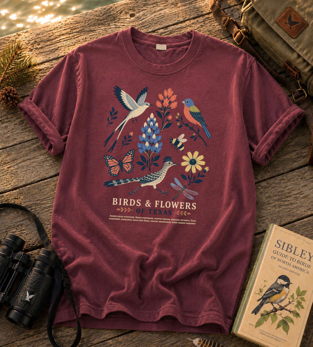 Birds & Flowers of Texas T Shirt