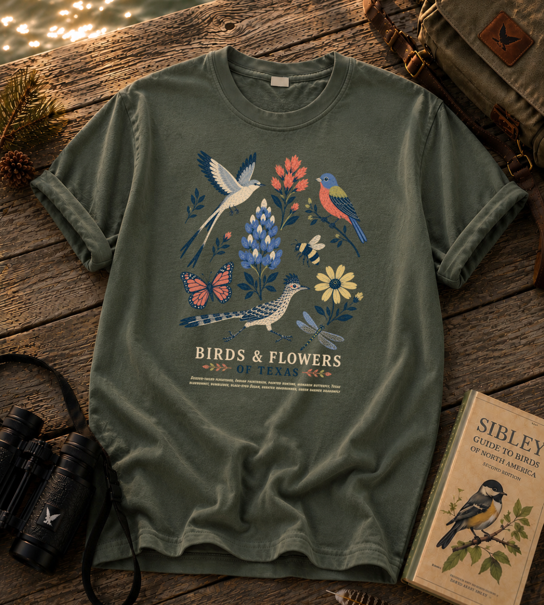 Birds & Flowers of Texas T Shirt