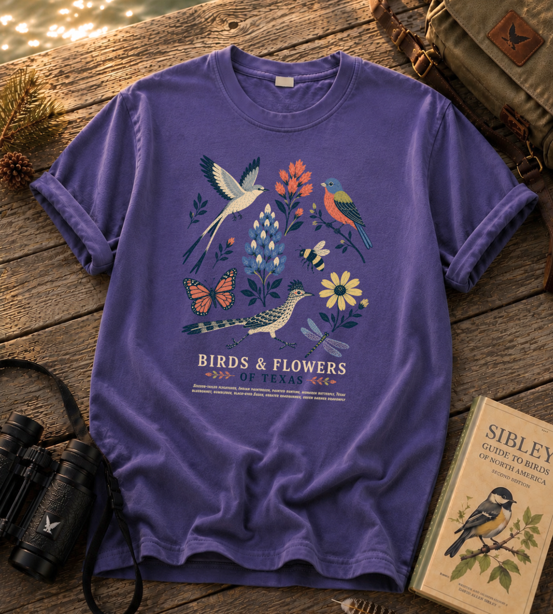 Birds & Flowers of Texas T Shirt