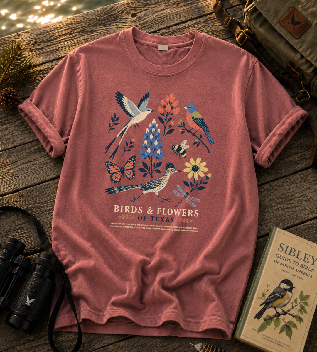 Birds & Flowers of Texas T Shirt