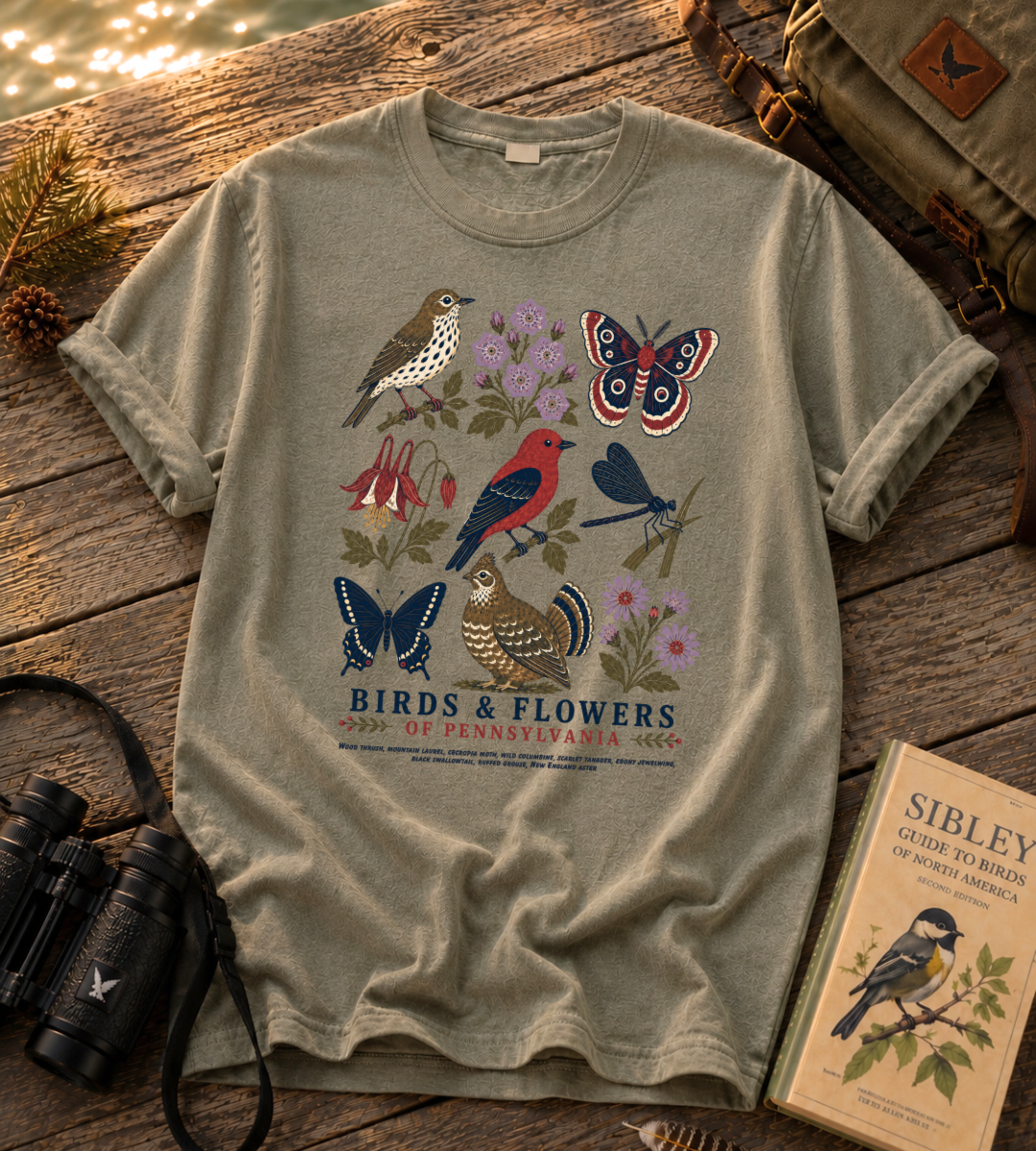 Birds & Flowers of Pennsylvania T Shirt