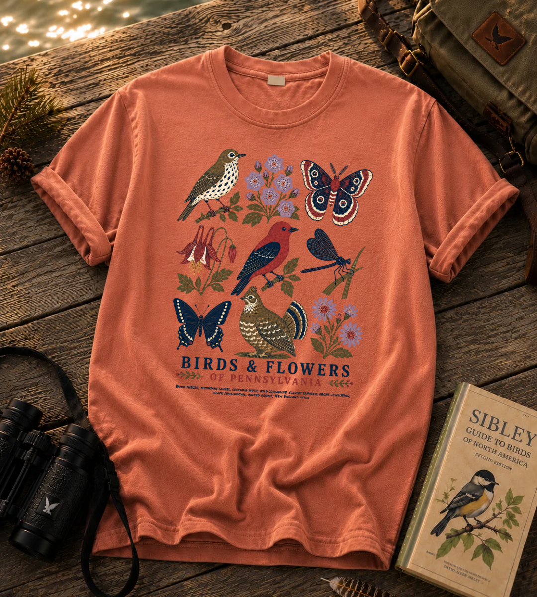 Birds & Flowers of Pennsylvania T Shirt