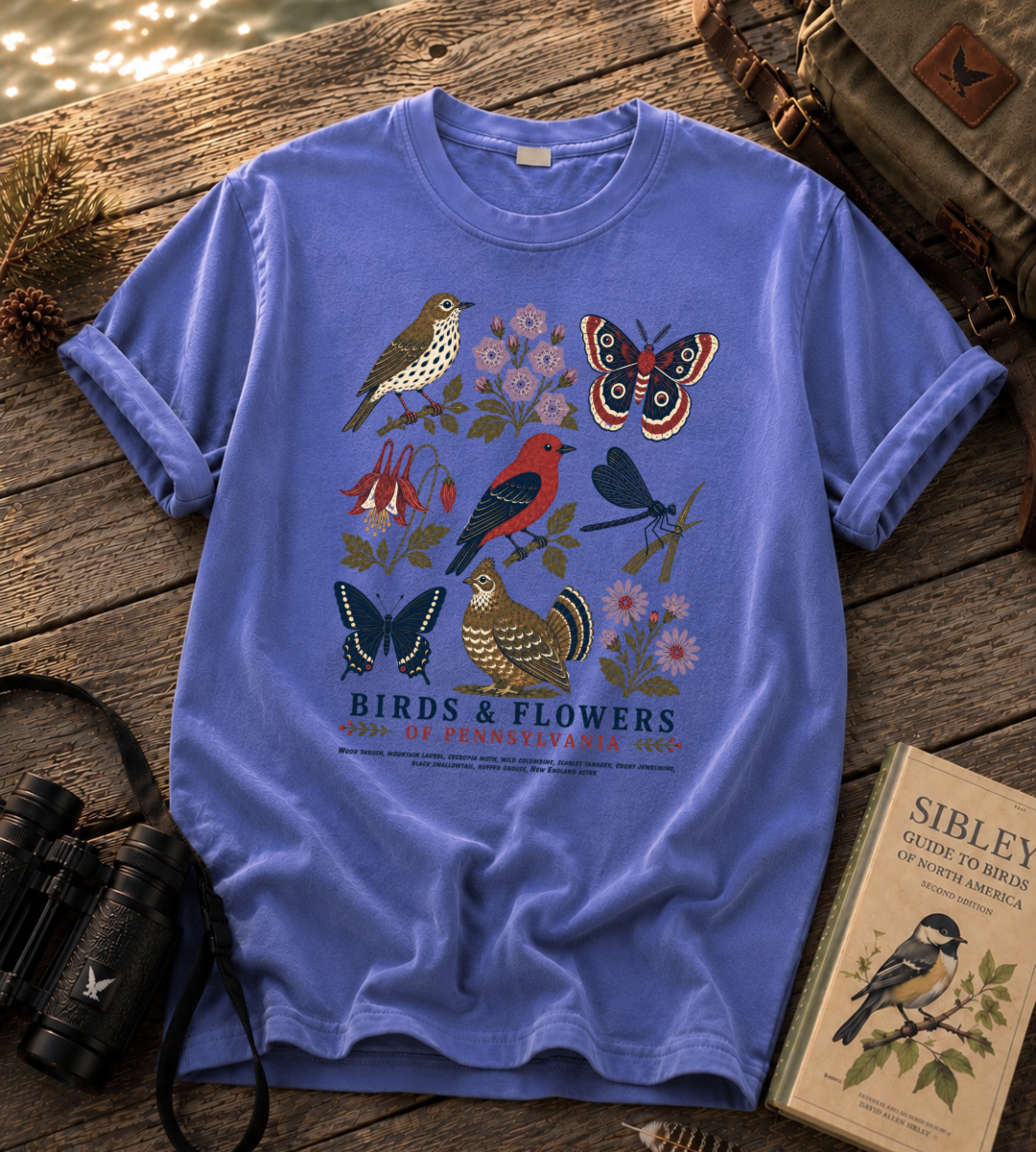 Birds & Flowers of Pennsylvania T Shirt