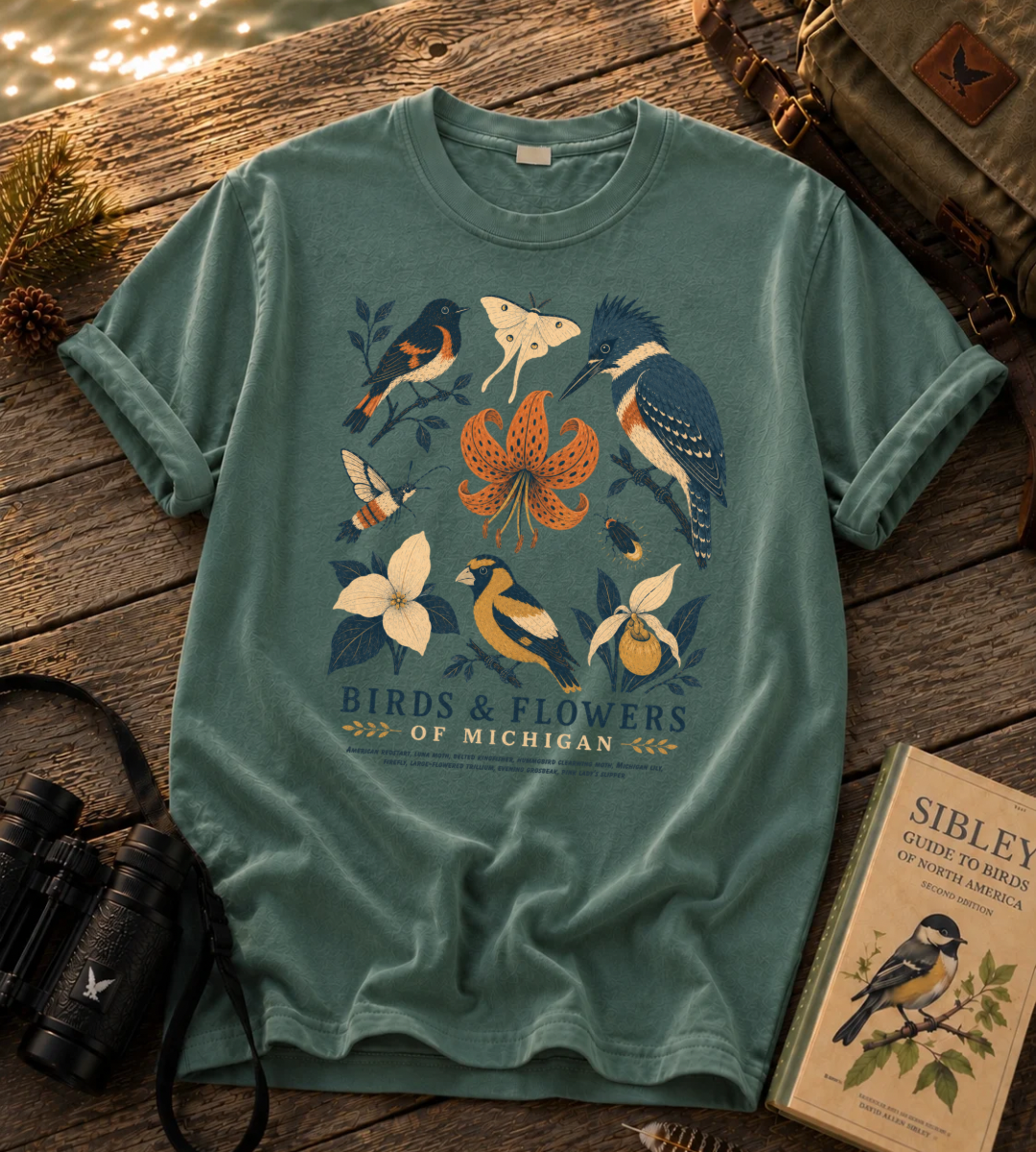 Birds & Flowers of Michigan T-Shirt