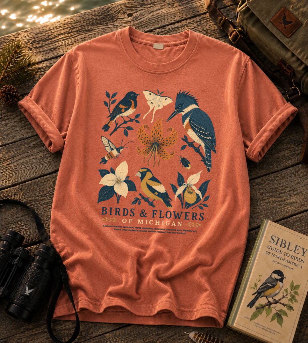 Birds & Flowers of Michigan T-Shirt