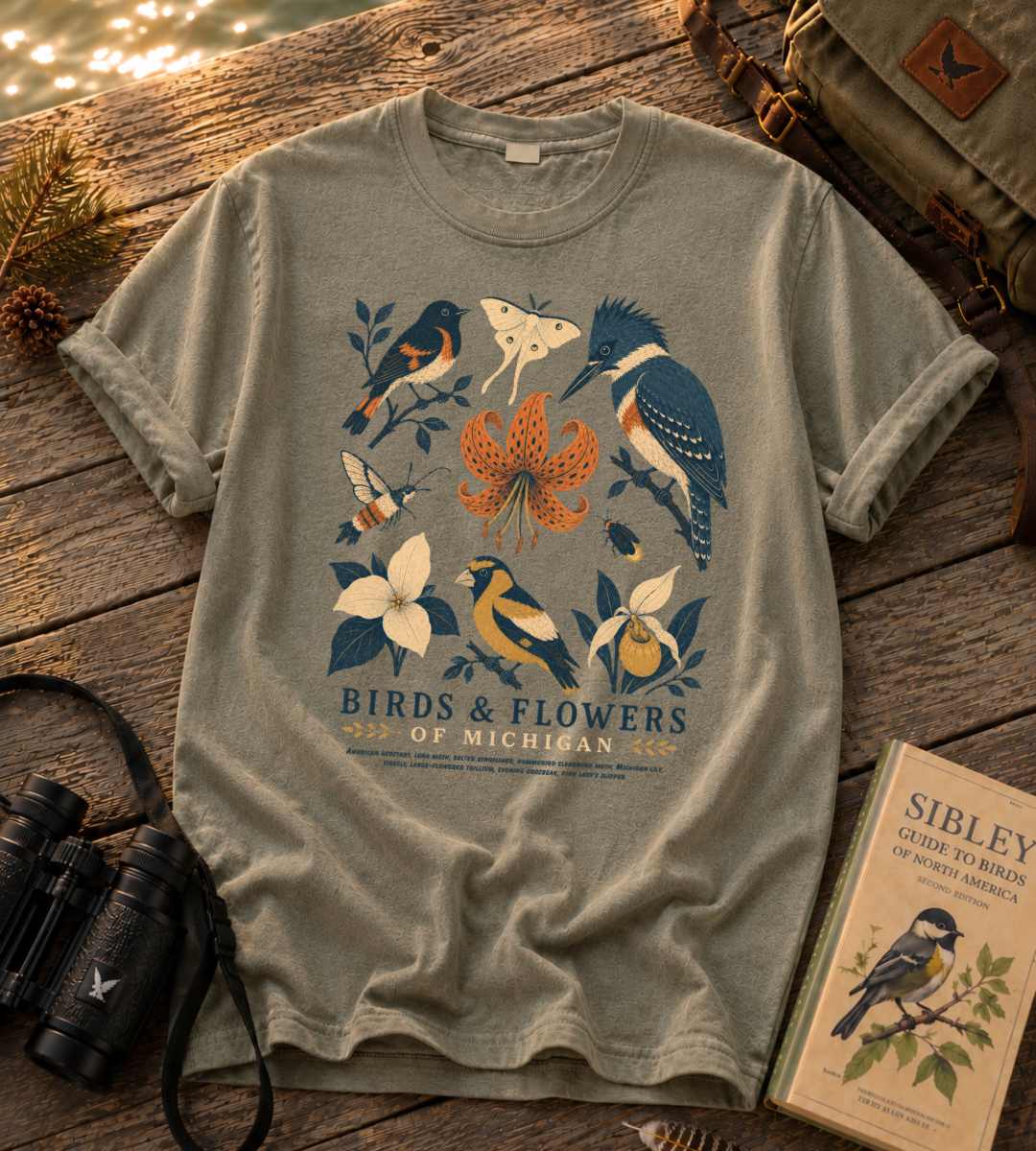 Birds & Flowers of Michigan T-Shirt