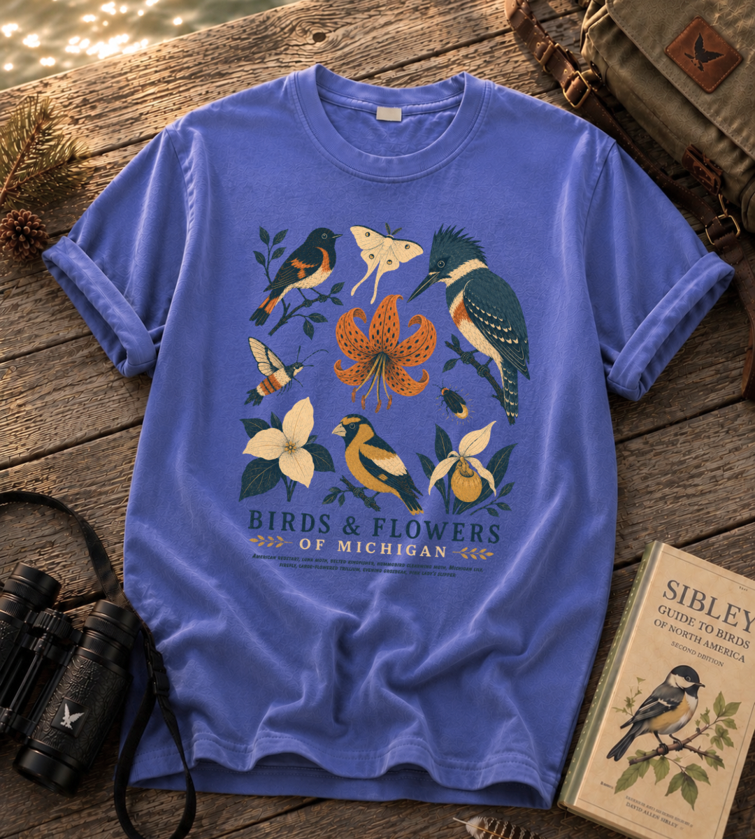 Birds & Flowers of Michigan T-Shirt