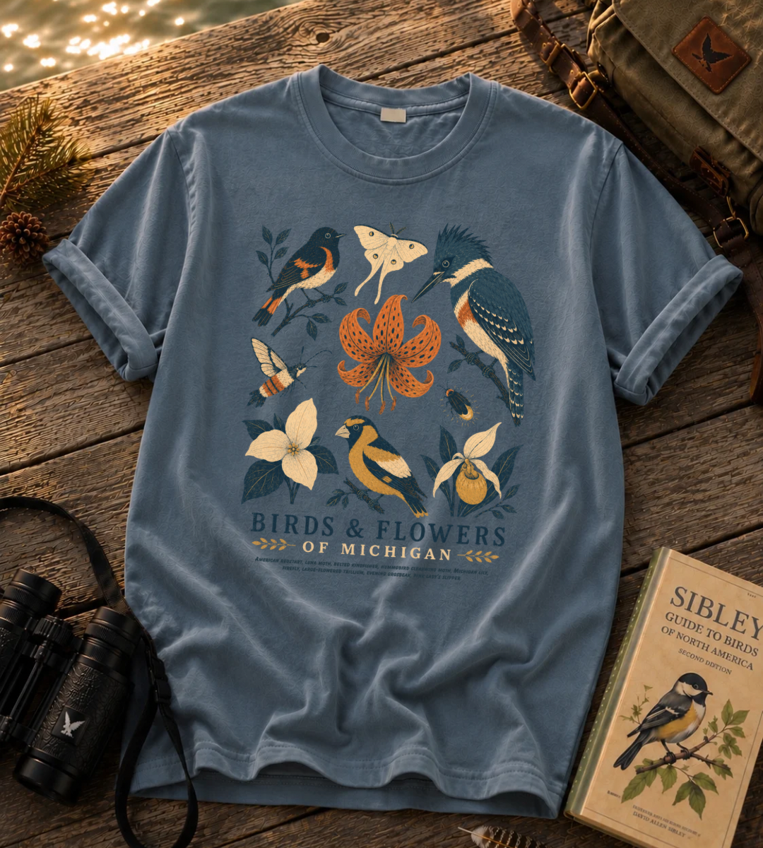 Birds & Flowers of Michigan T-Shirt