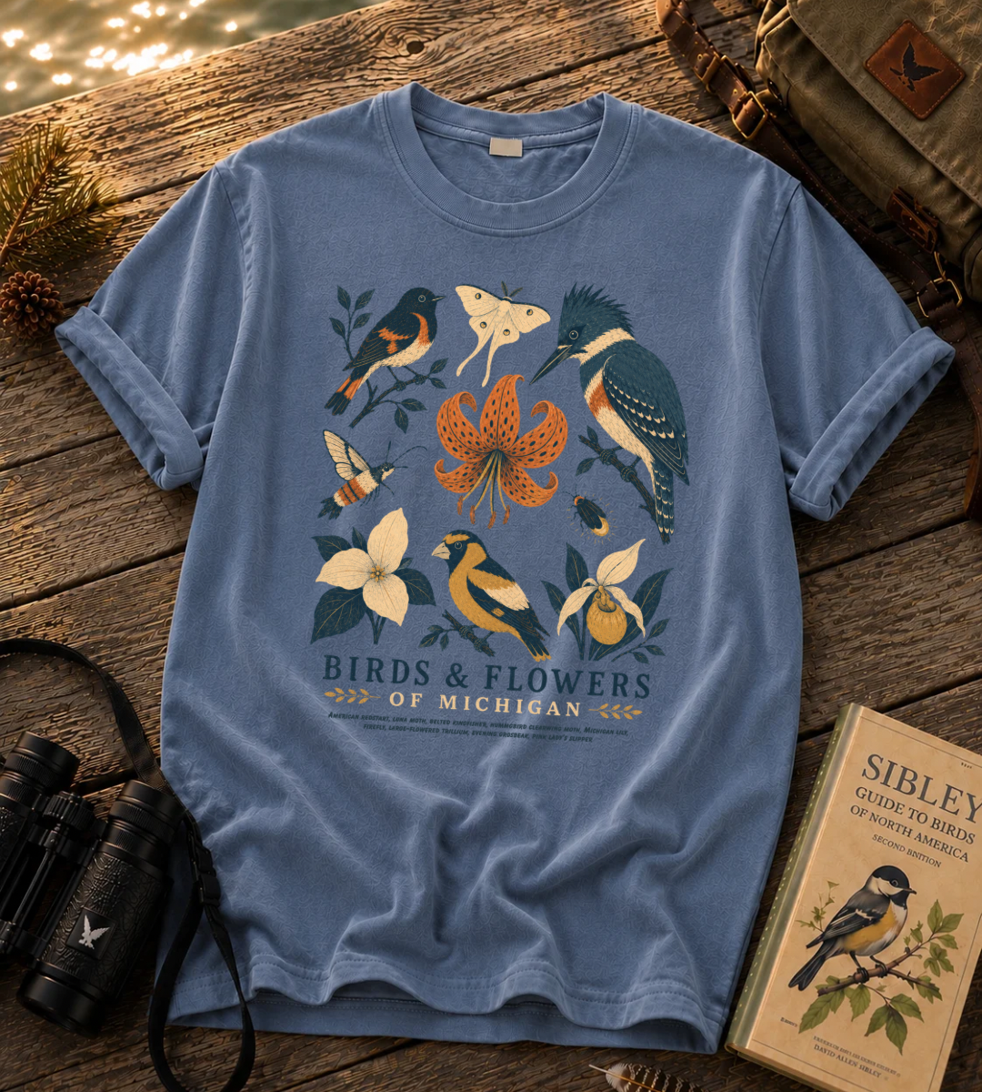 Birds & Flowers of Michigan T-Shirt