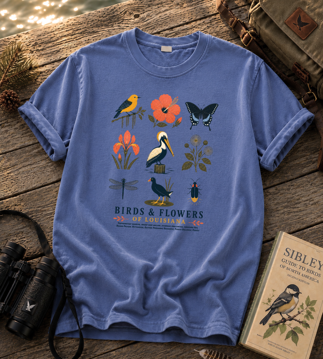 Birds & Flowers of Louisiana T Shirt