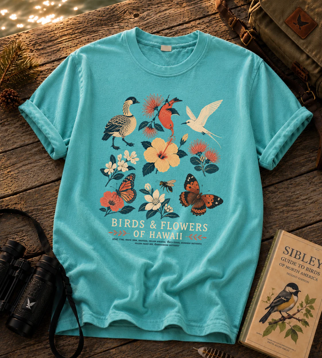 Birds & Flowers of Hawaii T Shirt