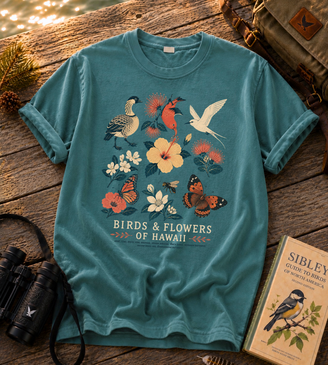 Birds & Flowers of Hawaii T Shirt
