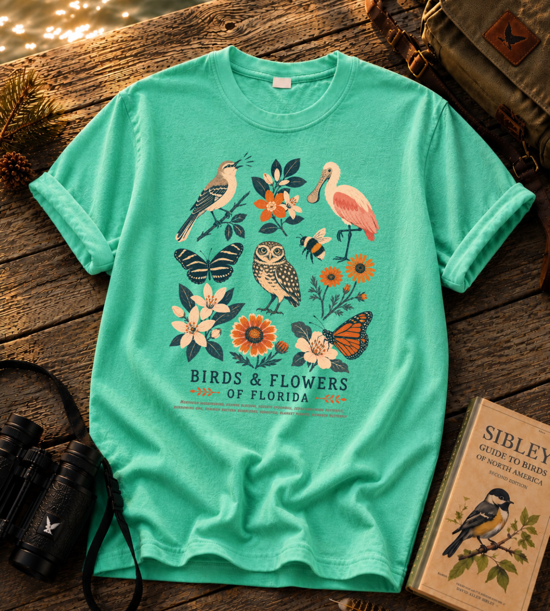 Birds & Flowers of Florida T Shirt