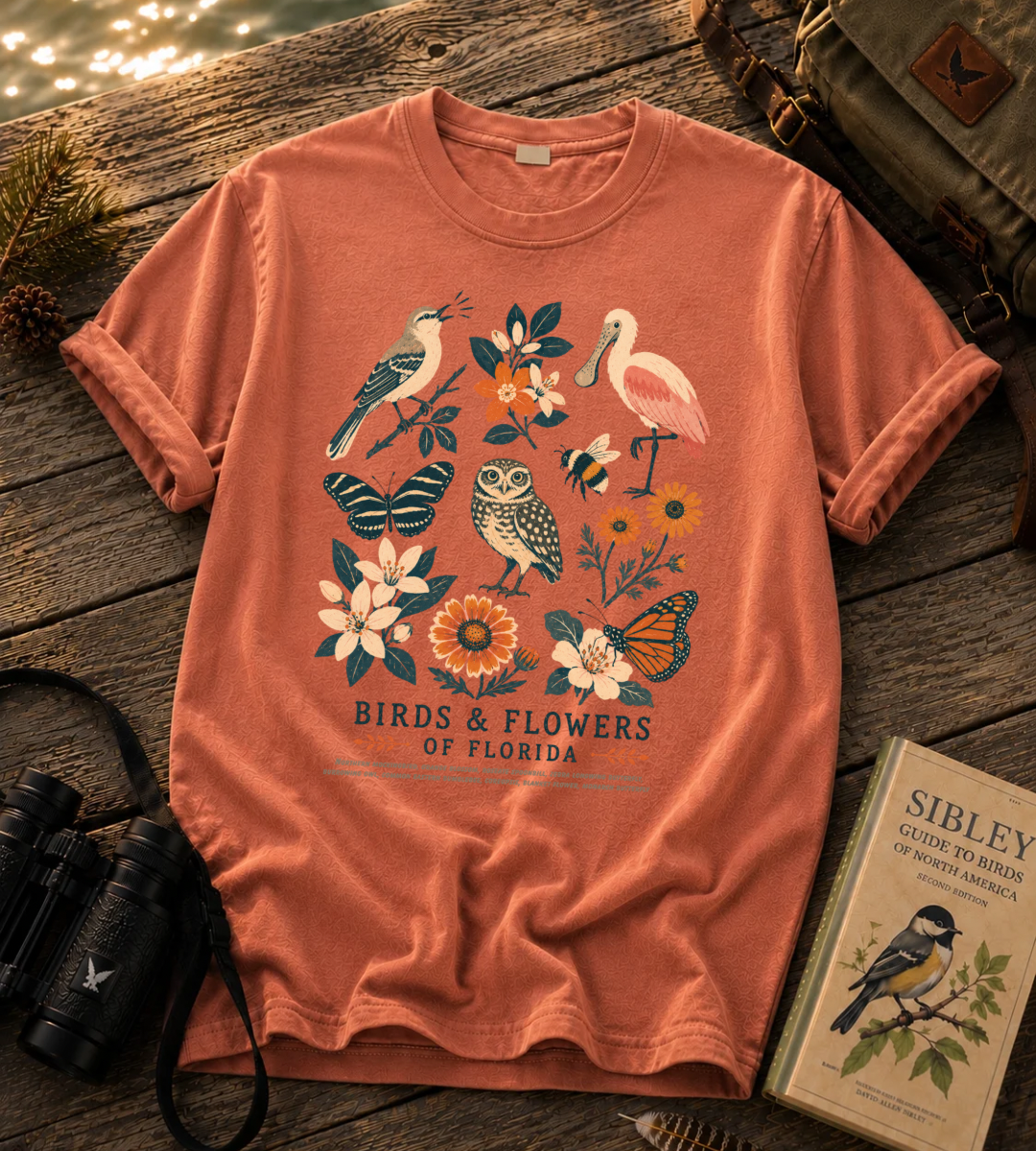 Birds & Flowers of Florida T Shirt
