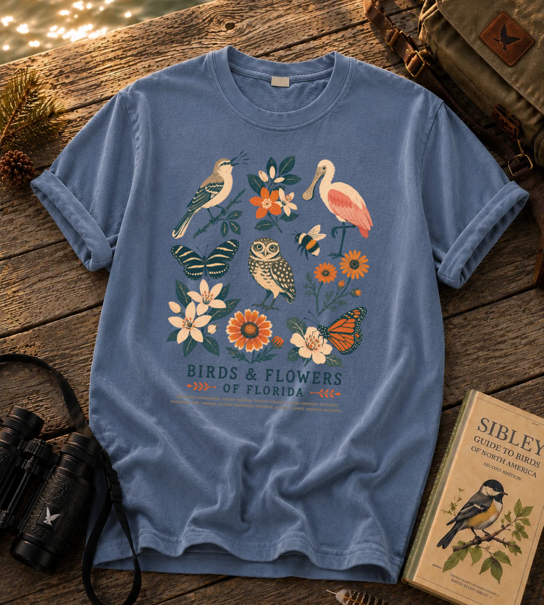 Birds & Flowers of Florida T Shirt