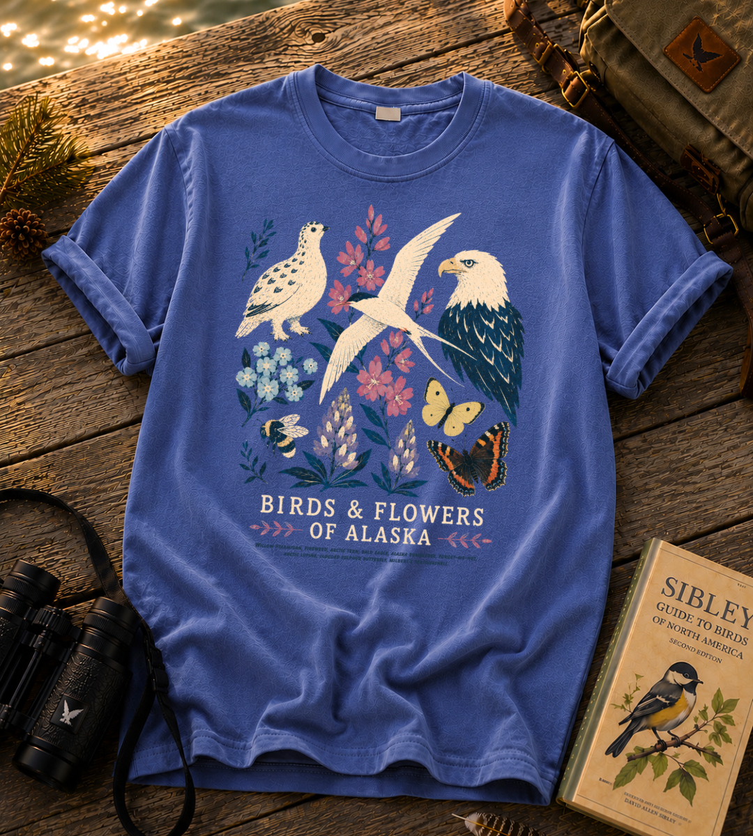 Birds & Flowers of Alaska T Shirt