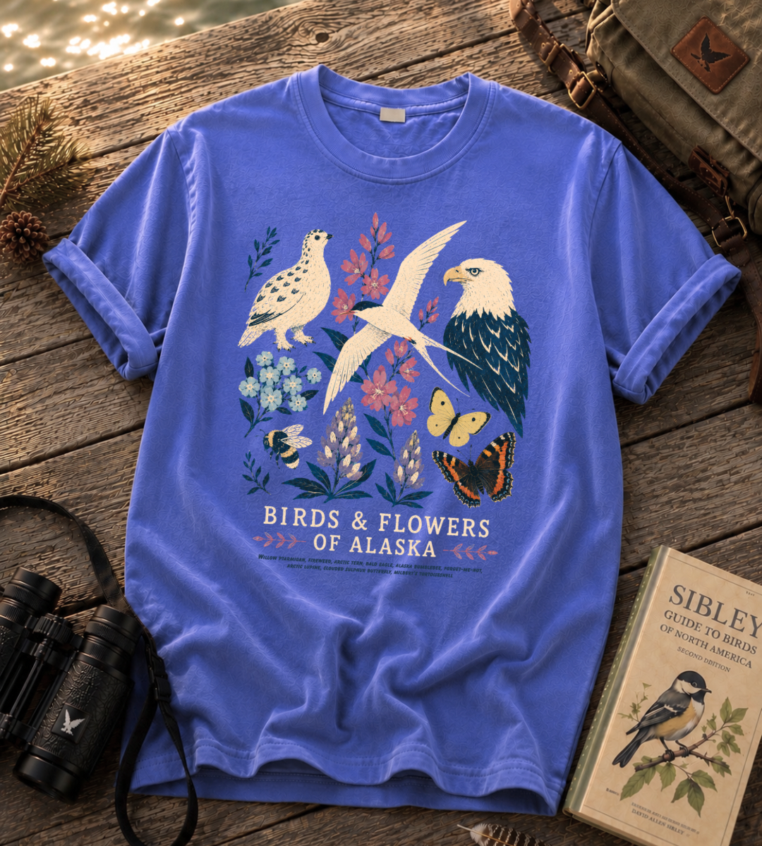Birds & Flowers of Alaska T Shirt