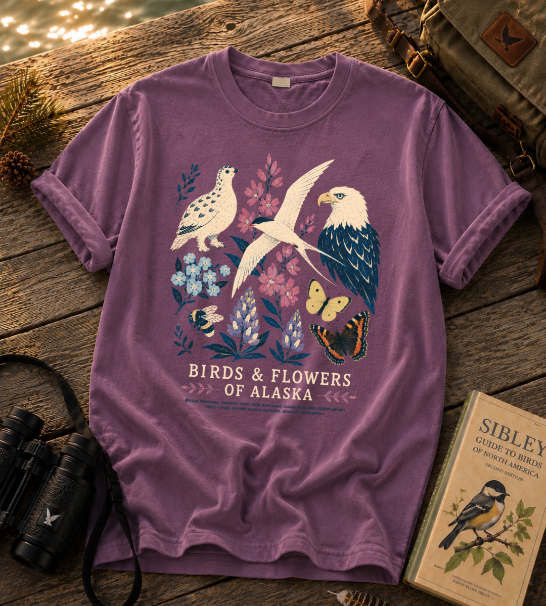 Birds & Flowers of Alaska T Shirt